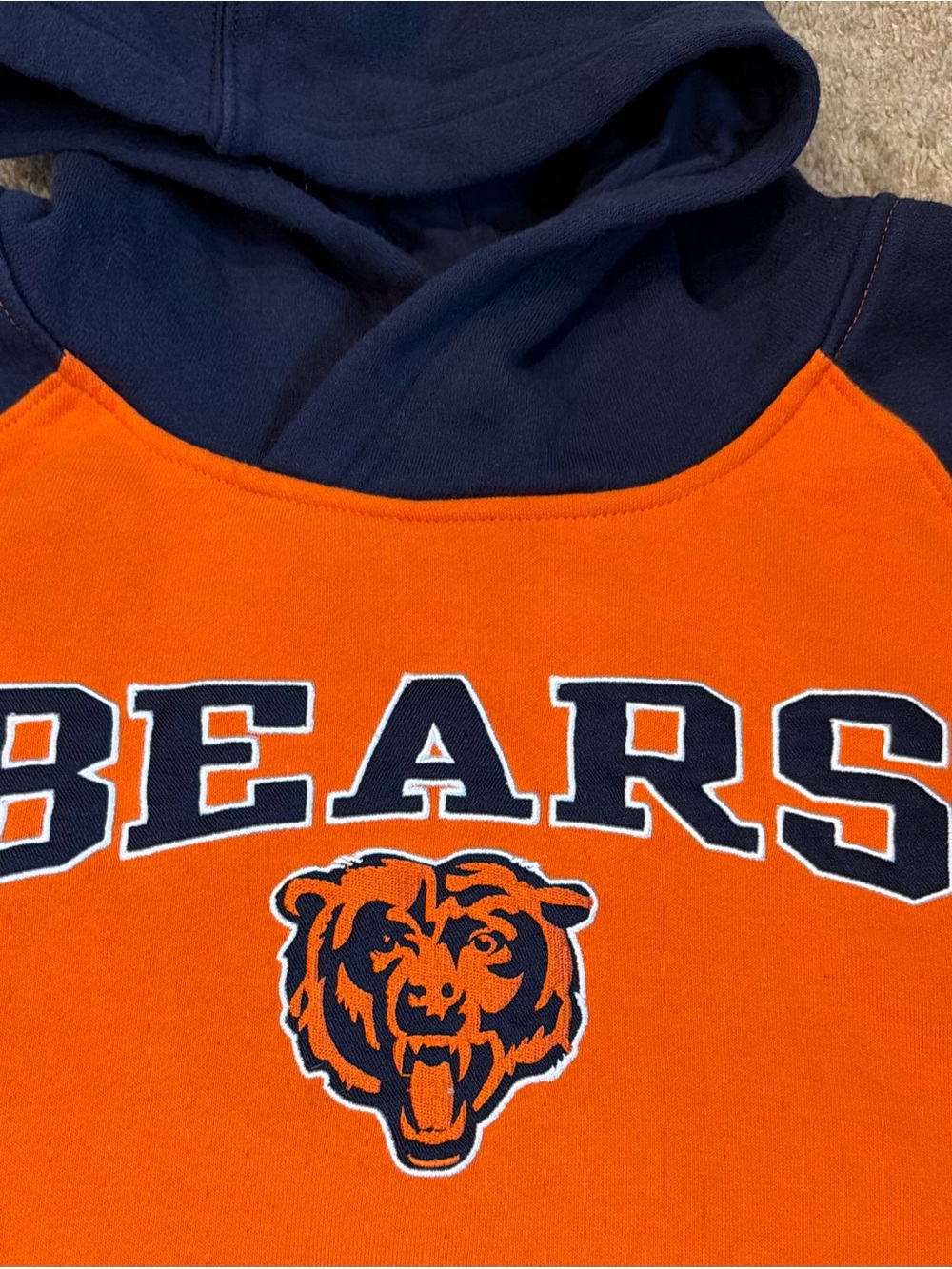 Kids Chicago Bears Hooded Pullover Sweatshirt Sz L